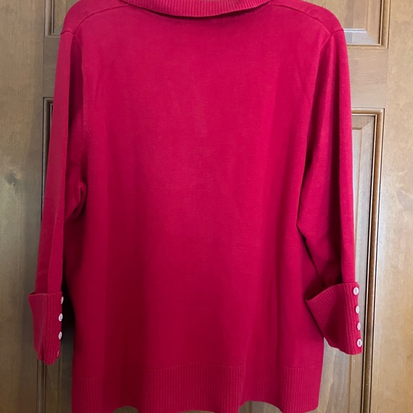 CJ Banks Women Sz X 14W Red Sweater - Picture 2 of 4